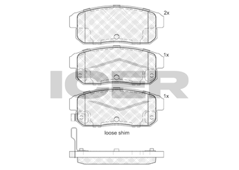 Fren Disk Balata Arka KALE BALATA 24039 144 05 ANS KD13  F1YA2643Z 5580060J00 440604U092 F1Y12643Z F1Y1-26-43Z F1YA2343Z F1YA-23-43Z F1YA2348Z F1YA-23-48Z F1YA-26-43Z F1YA2648Z F1YA-26-48Z AY060NS028 AY060-NS028 AY060NS033 AY060-NS033 AY060NS037 AY060-NS037 55800-60J00 5580060J10 55800-60J10