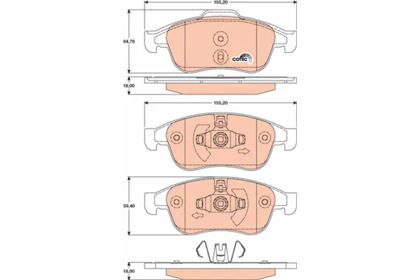Fren Disk Balata Ön Renault Clio V (08.2019->)  TRW GDB1789