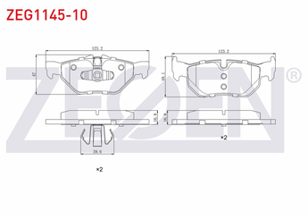 Fren Disk Balata Arka ZEGEN ZEG1145-10   34216773161 34216774692 34216767150 34 21 6 767 150 34 21 6 773 161 34 21 6 774 692
