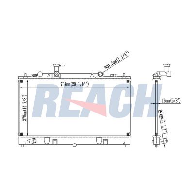 Su Radyatörü  Mazda 6 Kombi (GY)(01.2002->)  MAHER 14645