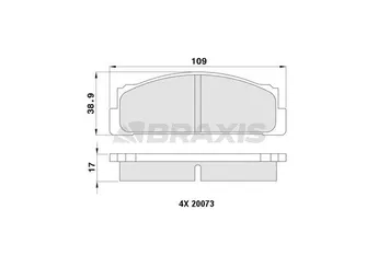 Fren Disk Balata Ön BRAXIS AA0401  4236412 4309780 655792725 82203073 99939353 SE127165005A 4218573 4423980