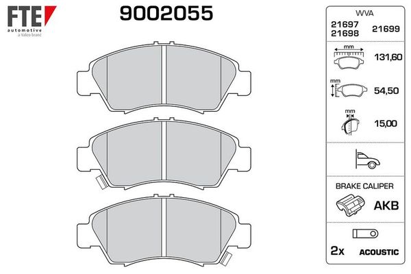 Fren Disk Balata Ön Honda Logo (GA3)(01.1999->)  FTE 9002055