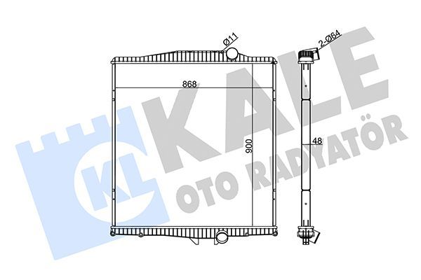 Su Radyatörü  Mercedes Viano 4 Matıc (639)(06.2006->)  KALE 349390