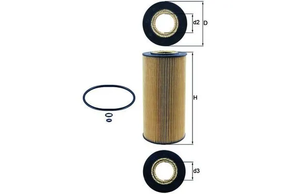 Yağ Filtresi  Mercedes E -Serisi Sedan (BM 124)(10.1992->)  MAHLE OX 123/1D