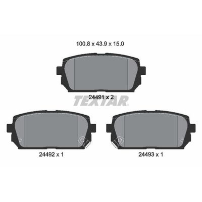 Fren Disk Balata Arka Kia Carens (UN)(2007->)  TEXTAR 2449101