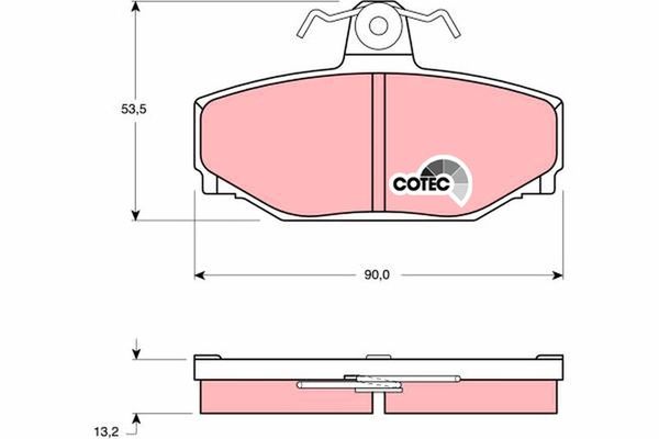 Fren Disk Balata Arka Volvo S90 Sedan (12.1996->)  TRW GDB442