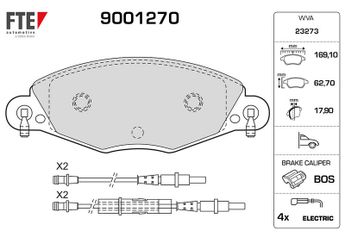 Fren Disk Balata Ön FTE 9001270  1617274180 425216 4252-16 425249 4252-49 425289 4252-89 E172230