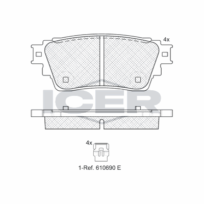Fren Disk Balata Arka Mitsubishi Eclipse Cross (GK0W / GL0W)(01.2018->)  AYD 60914B
