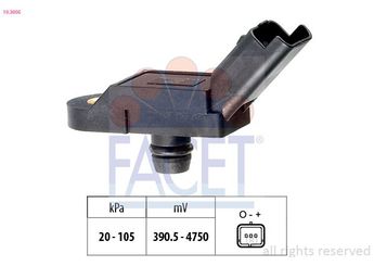 MAP Sensörü  FACET 10.3005  96394190 19201K 1920AN 9639418880 9631813680 138232 1920 1K 1920 AN 96 394 188 80 96 31 813 680 96 39 418 880