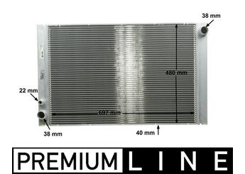 Su Radyatörü  MAHLE CR 1204 000P  50514472 4E0121251D 4E0121251F