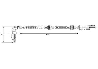 Abs Sensörü Arka Sol BOSCH 0 265 008 924  