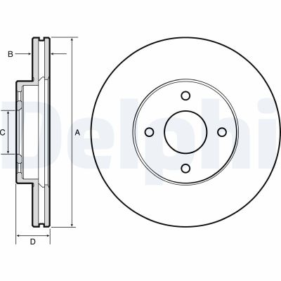 Fren Disk Ayna Ön Sağ ve Sol Nissan Micra (K13K/KK)(07.2010->)  DELPHI BG4454