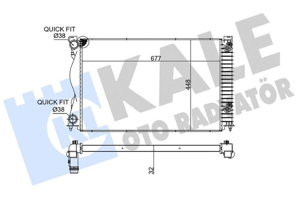 Su Radyatörü  Audi A6 Sedan (4FC)(10.2008->)  KALE 353100