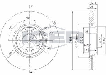 Fren Disk Ayna Ön Sağ ve Sol FROW 352.1101.003  569061
