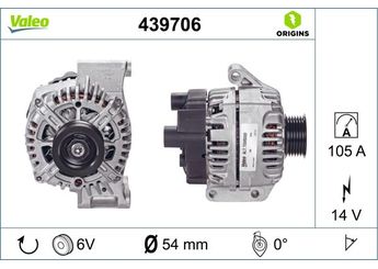 Alternatör  VALEO 439706  51792276 5705NY 5705-NY 51944877 52092131
