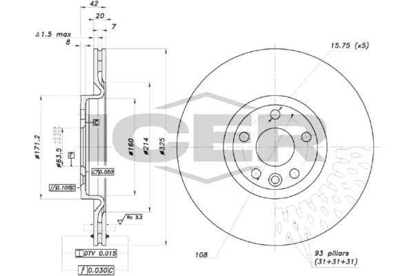 Fren Disk Ayna Arka Sağ ve Sol Land Rover Range Rover Velar (03.2017->)  AYD 51703