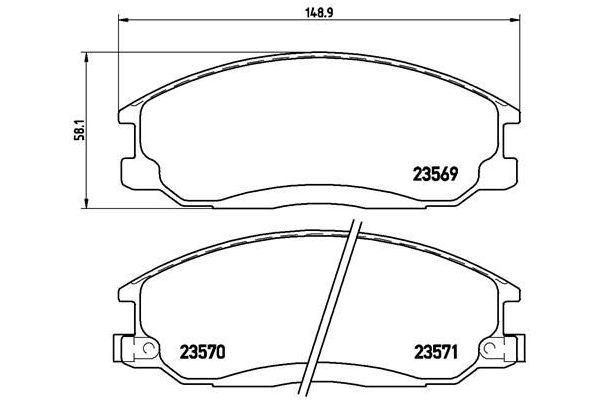 Fren Disk Balata Ön Hyundai XG (09.1998->)  BREMBO P 30 013