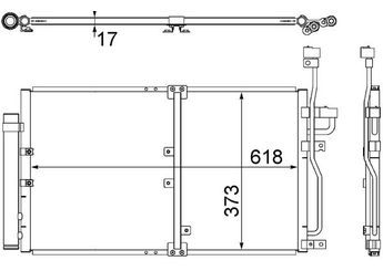 Klima Radyatörü  MAHLE AC 510 000S  20759648 20759647 96629581 96805196 4803979 4806936 20 75 9648 48 06 936 4817557 48 17 557 96 80 5196 4817564