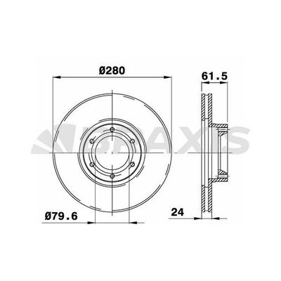 Fren Disk Ayna Ön Sağ ve Sol Renault Master P.Van (01.1998->)  BRAXIS AE0267