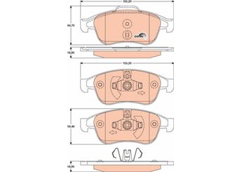 Fren Disk Balata Ön TRW GDB1789  410A12582R 410600379R 41 06 003 79R 410605961R 41 06 059 61R 410607115R 41 06 071 15R 410609896R 41 06 098 96R 41 0A 125 82R 440603905R 44 06 039 05R 7711946171 77 11 946 171 8660000781 86 60 000 781 4106000Q1B 41060-00Q1B 4106000Q1C 41060-00Q1C 4106000Q1J 41060-00Q1J- 4106000Q1L 41060-00Q1L 410A100QAA 410603172R 41 06 031 72R 410608364R 41 06 083 64R