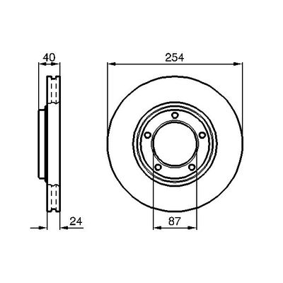 Fren Disk Ayna Ön Sağ ve Sol Hyundai H-1 Starex (->2008)  BOSCH 0 986 478 663