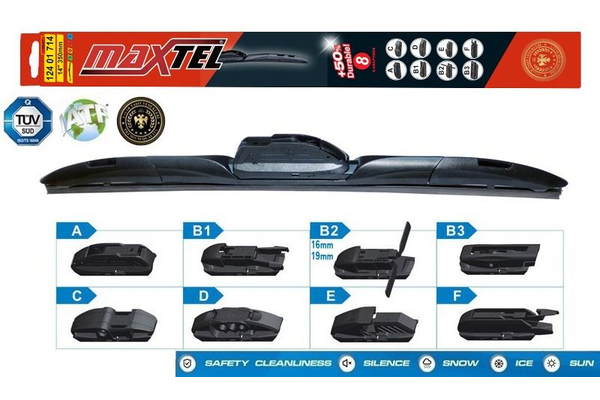 Silecek Süpürgesi Ön Hybrid Tip 650 mm - 26 inç MAXTEL 12401726