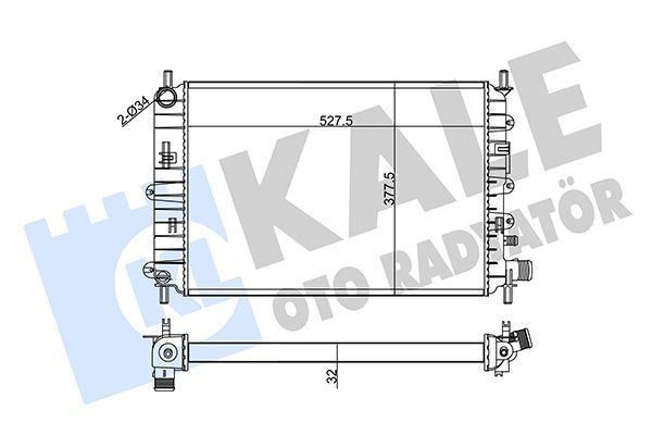 Su Radyatörü  Ford Escort 3/4/5 Kapı/S.Wagon (1991->)  KALE 103400