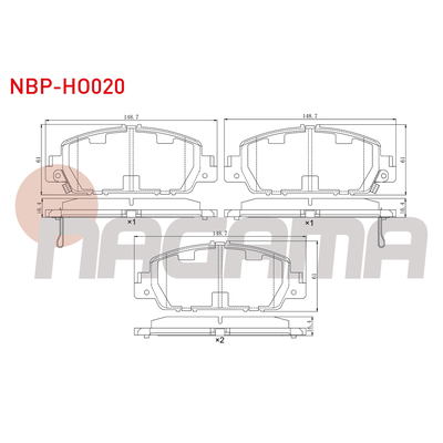 Fren Disk Balata Ön NAGAMA NBP-HO020