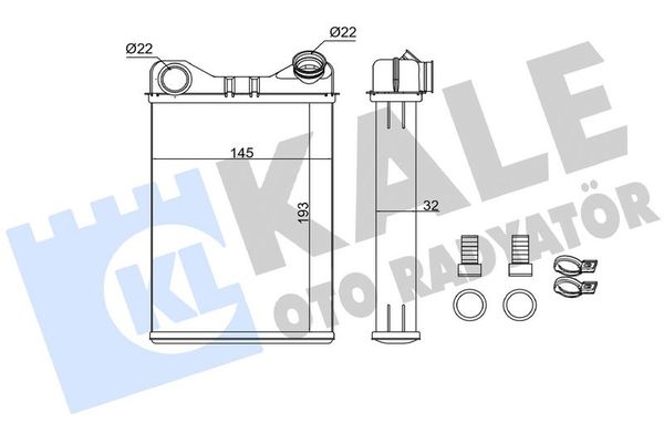 Kalorifer Radyatörü  Fiat Punto (188) 3/5 Kapı (09.1999->)  KALE 355190