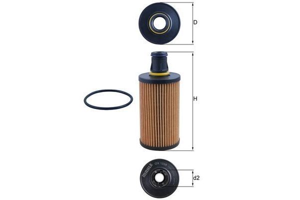 Yağ Filtresi  Land Rover Range Rover Sport (L461)(2022->)  MAHLE OX 1338D