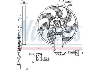 Radyatör Fan ve Motoru  NISSENS 85730  7L0959455F 7L0959455 7L0959455C 95562413400 95562413401 95562414500 95562414600