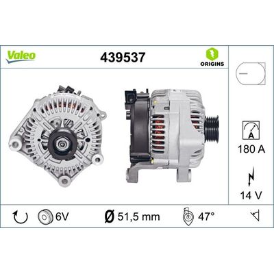 Alternatör  VALEO 439537