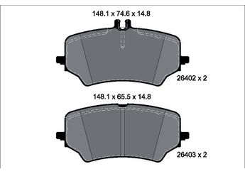 Fren Disk Balata Arka TEXTAR 2640201  A0004206403 A0004200606 4206503 0004206503 A0004236801 4206403 0004206403 4200606 0004200606 A0004206503 4236801 0004236801