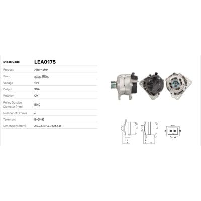 Alternatör  LUCAS ELEKTRIK LEA0175