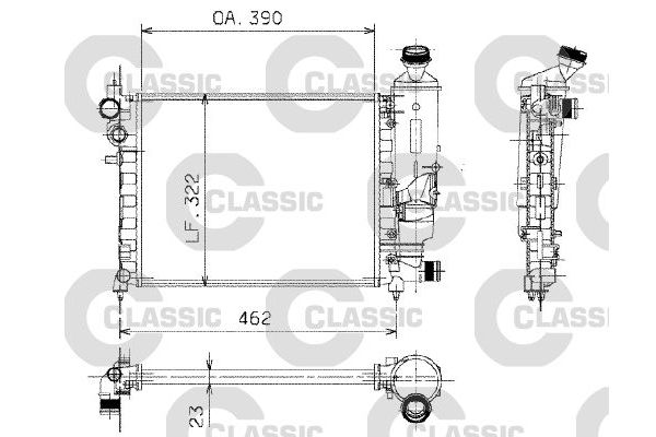 Su Radyatörü  BMW Z4 M Serisi Roadster (E85)(2006->)  VALEO 230372