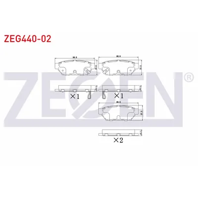 Fren Disk Balata Arka Mitsubishi Colt (CA0A)(1992->)  ZEGEN ZEG440-02