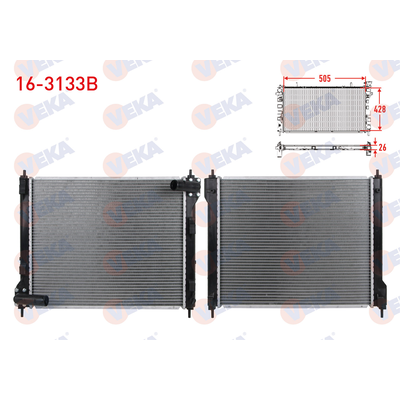 Su Radyatörü  Nissan Juke (F15E)(06.2010->)  VEKA 16-3133B