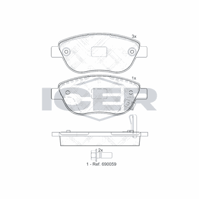 Fren Disk Balata Ön Opel Corsa D (2006->)  AYD 60850A