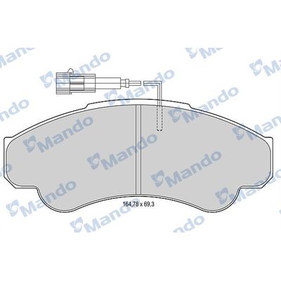 Fren Disk Balata Ön Citroen Jumper P.Van (Genis Hacim)(01.2002->)  MANDO MBF015028