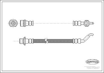 Fren Hortumu Arka Sağ veya Sol CORTECO 19035887  19035887 9094702D80 9094702F16