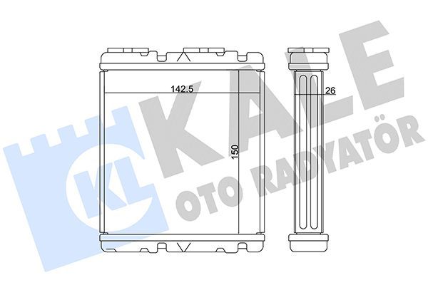 Kalorifer Radyatörü  Nissan Navara NP300 Pickup (LCD22)(01.2008->)  BSG 63-520-002