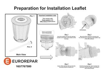 Yağ Filtresi  EUROREPAR 1637767580  1610693780 1637767580 3646431 93476499 SU001A3092