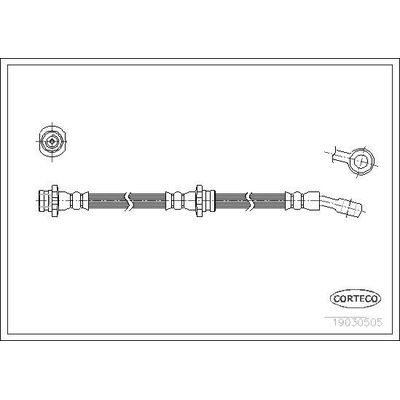 Fren Hortumu Ön Sağ veya Sol Nissan Micra (K10)(12.1982->)  CORTECO 19030505