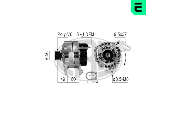 Alternatör  Seat Alhambra (7V8)(01.1996->)  ERA 210731A