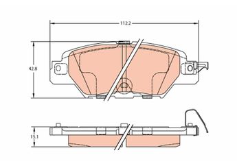 Fren Disk Balata Arka TRW GDB2163  KAY02648Z KAY0-26-48Z KAY02648ZA KAY0-26-48ZA