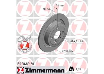 Fren Disk Ayna Arka Sağ ve Sol ZIMMERMANN 150.3489.20  34216784389 3421 6 784 389