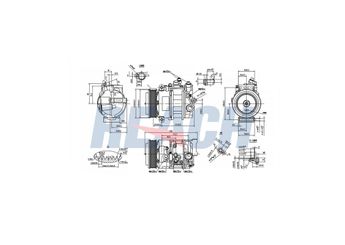 Klima Kompresörü  BEHR 8FK 351 322-921  2309711 2306211 12302611 12304511 12305511 12308011 22303011 2304511 A0002304511 A0002306211 A0002309711 A0012302611 A0012305511 A0012308011 A0022303011 22303311 22304911 001 230 26 11