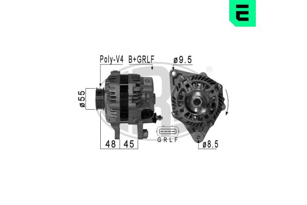 Alternatör  Smart Fortwo Cabrio (01.2007->)  ERA 210997A