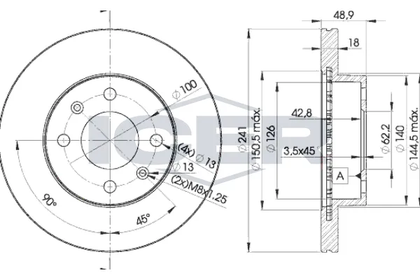 Fren Disk Ayna Ön Sağ ve Sol WALBURG WBD1101D