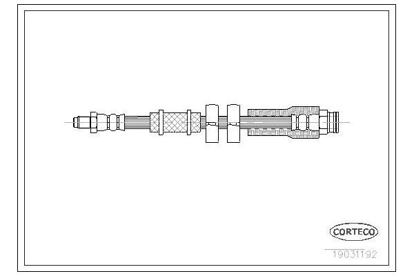 Fren Hortumu Ön Sağ veya Sol Peugeot Boxer (330) P.Van Aks:3200mm (2002->2006)  PSA ORJINAL 4806F2